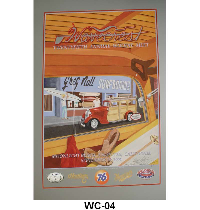 POSTER -2004 WAVECREST WOODIE SHOW, 25TH ANNIVERSARY