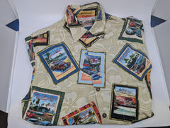 WAVECREST/HUNTINGTON BEACH ALOHA SHIRT KHAKI - 2 XL