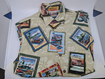 WAVECREST/HUNTINGTON BEACH ALOHA SHIRT KHAKI - EXTRA LARGE