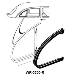 SWING-OUT QUARTER WINDOW SEALS - 49-51 PASS 2-DOOR SEDAN