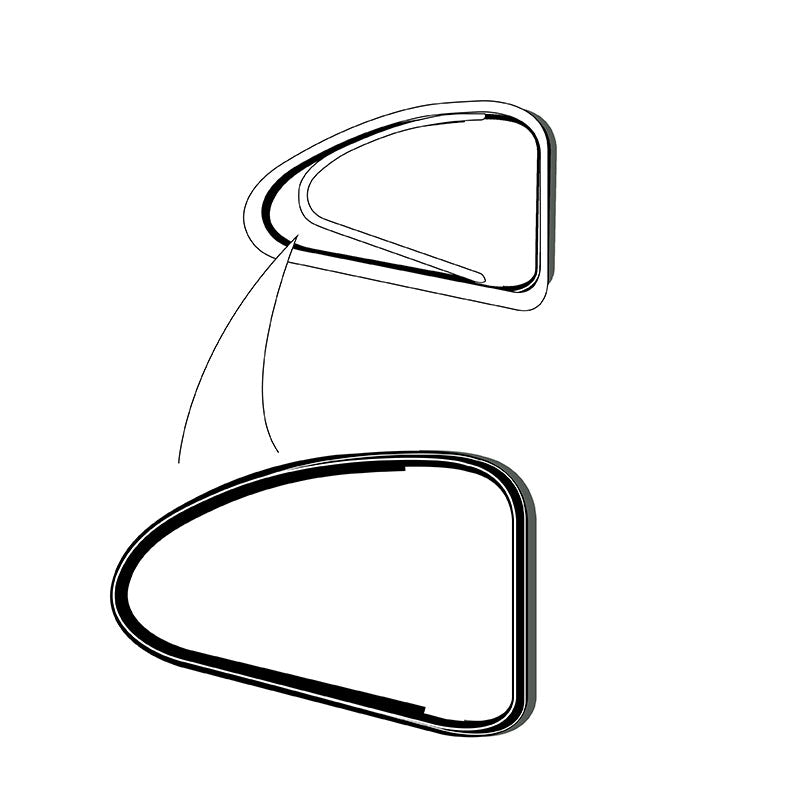 SWING-OUT QUARTER WINDOW SEALS - 49-51 MERCURY 2-DOOR
