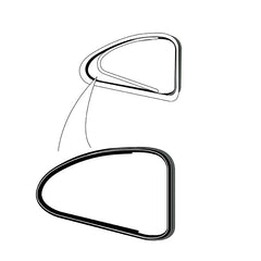 SWING-OUT QUARTER WINDOW SEALS - 49-51 MERCURY 2-DOOR