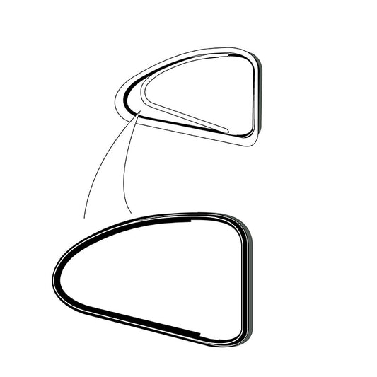 SWING-OUT QUARTER WINDOW SEALS - 49-51 MERCURY 2-DOOR