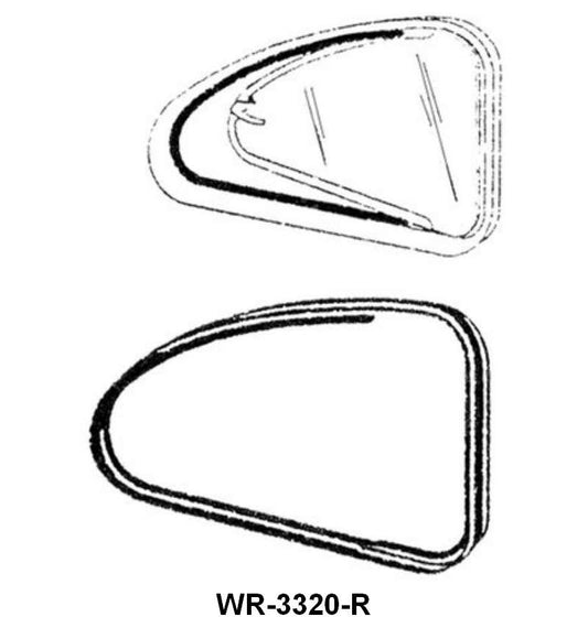 SWING-OUT QUARTER WINDOW SEALS - 38-40 4-DOR SEDAN