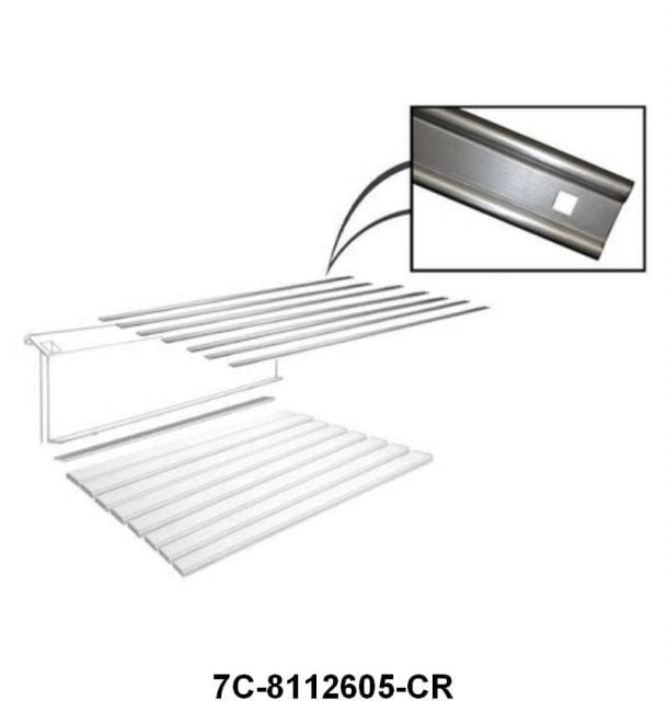 PLAIN STEEL BED STRIPS WITH HOLES - 50-52 F-1 53-72 F-100  SET OF 7