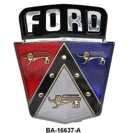 Ford Part BA-16637-A. Front Hood Emblem - 52-56 Pass Mainline ...