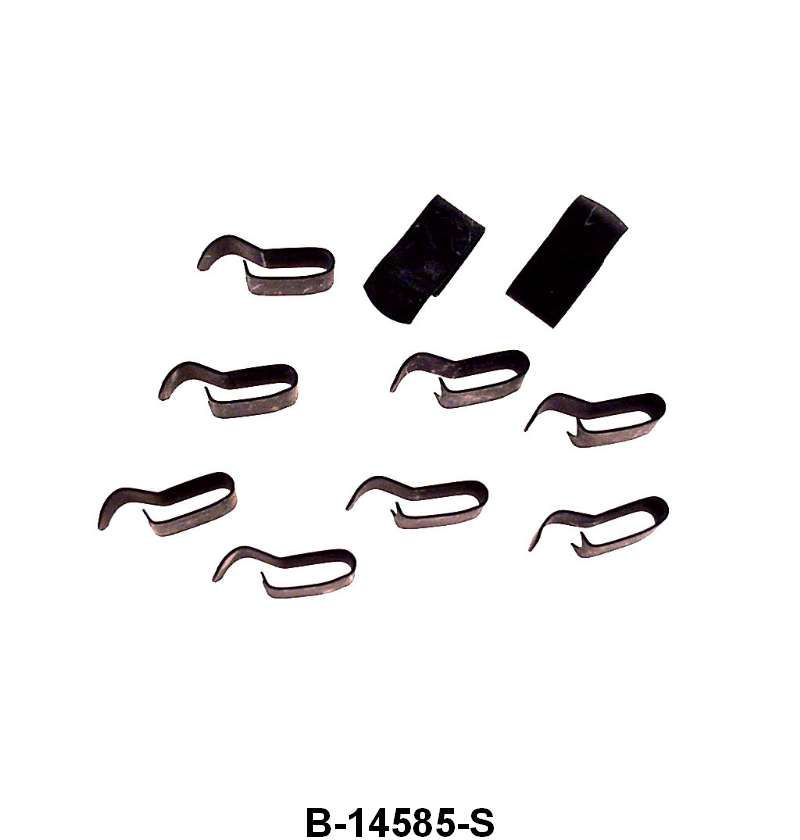Ford Part B-14585-S. Wire Frame Clips - 32-48 Pass/merc, 32-56 Pickup Pack  Of 10, 1/2x 1-1/16
