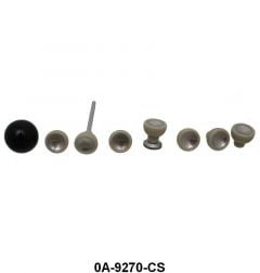 DASH KNOB KIT - 50 CONV IVORY WITH BLACK GEARSHIFT KNOB