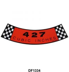 MUSTANG AIR CLEANER ENGINE SIZE DECAL - 65-67 GLX, 66-67 FRLN, 68 MUST 427-4V