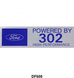AFTERMARKET VALVE COVER DECALS - "POWERED BY 302 HIGH PERFORMANCE"