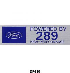 AFTERMARKET VALVE COVER DECALS "POWERED BY 289 HI-PERFORMANCE"