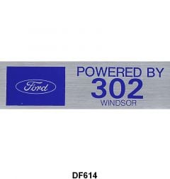AFTERMARKET VALVE COVER DECALS "POWERED BY 302 WINDSOR"