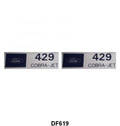 AFTERMARKET VALVE COVER DECALS - "POWERED BY 429 COBRA JET"