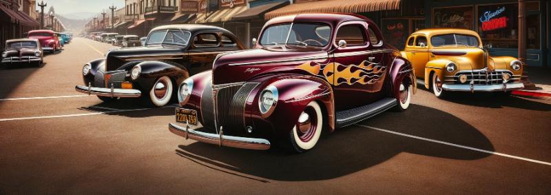 A classic old ford scene featuring 1940's Americana